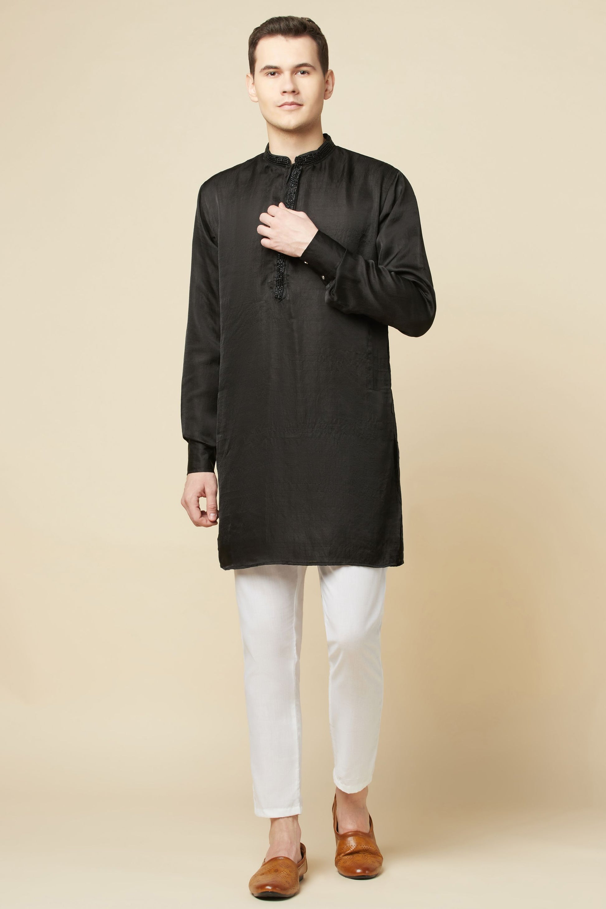 Black Embroidered Kurta - Spring Break
