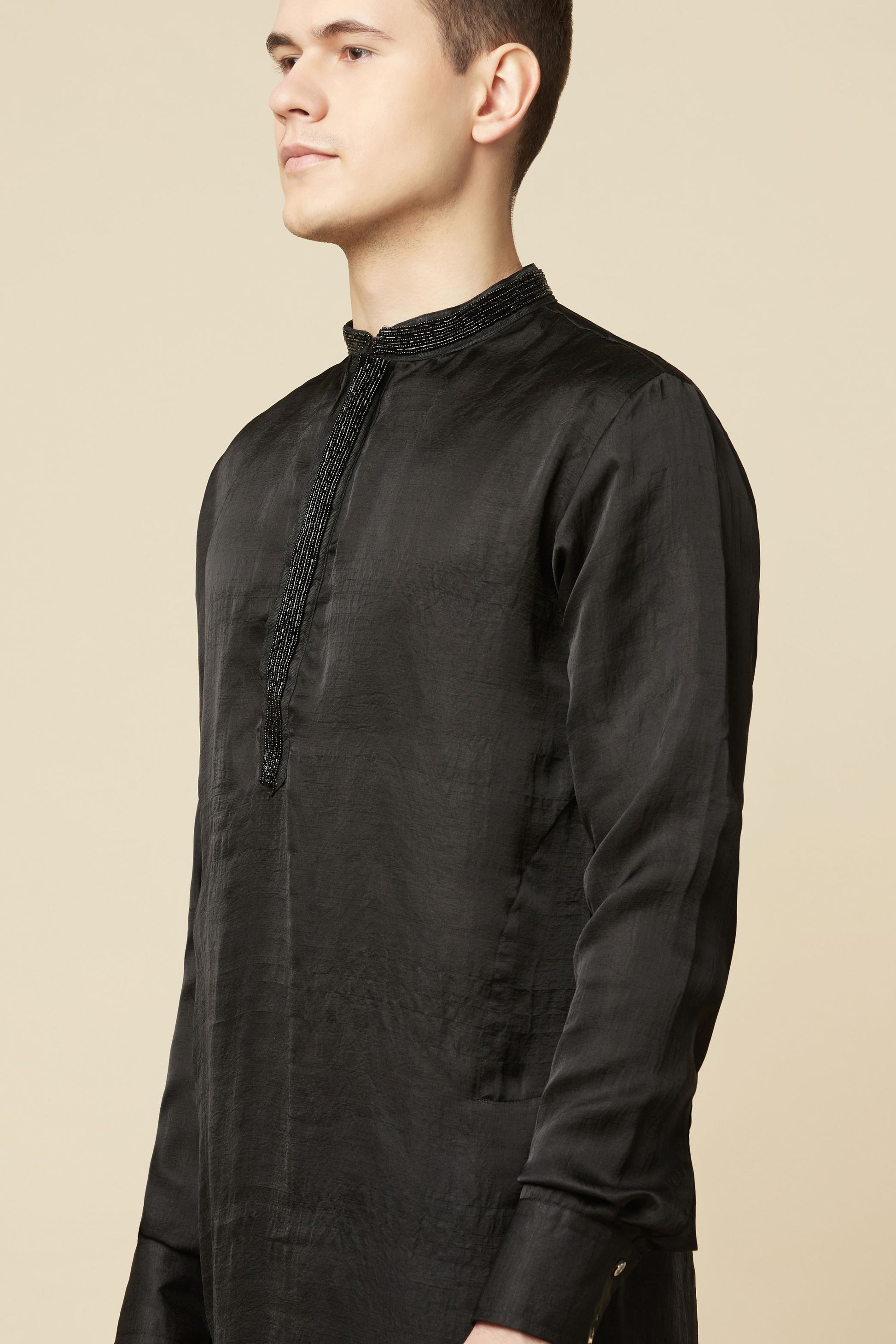 Black Embroidered Kurta - Spring Break