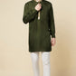 Dark Green Embroidered Kurta - Spring Break