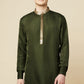 Dark Green Embroidered Kurta - Spring Break