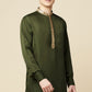 Dark Green Embroidered Kurta - Spring Break