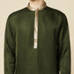 Dark Green Embroidered Kurta - Spring Break