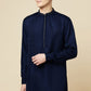 Navy Blue Embroidered Kurta - Spring Break