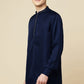 Navy Blue Embroidered Kurta - Spring Break