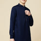 Navy Blue Embroidered Kurta - Spring Break