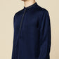 Navy Blue Embroidered Kurta - Spring Break