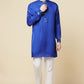 Blue Kurta with Floral Print Detail - Spring Break