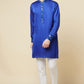 Blue Kurta with Floral Print Detail - Spring Break
