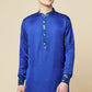Blue Kurta with Floral Print Detail - Spring Break