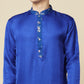 Blue Kurta with Floral Print Detail - Spring Break