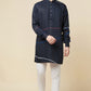 Navy Blue Digital Print Kurta - Spring Break