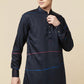 Navy Blue Digital Print Kurta - Spring Break