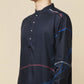 Navy Blue Digital Print Kurta - Spring Break