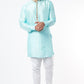 Ice Blue Embroidered Kurta Set - Spring Break