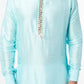 Ice Blue Embroidered Kurta Set - Spring Break