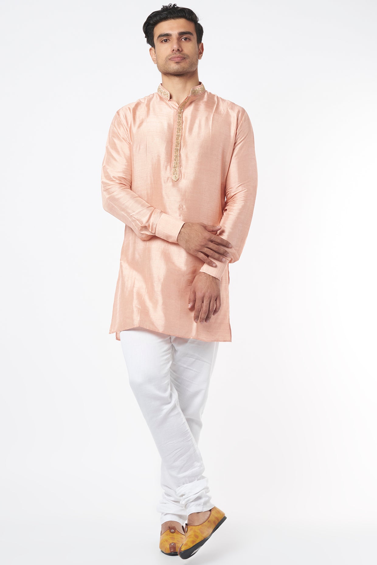 Peach Embroidered Kurta Set - Spring Break