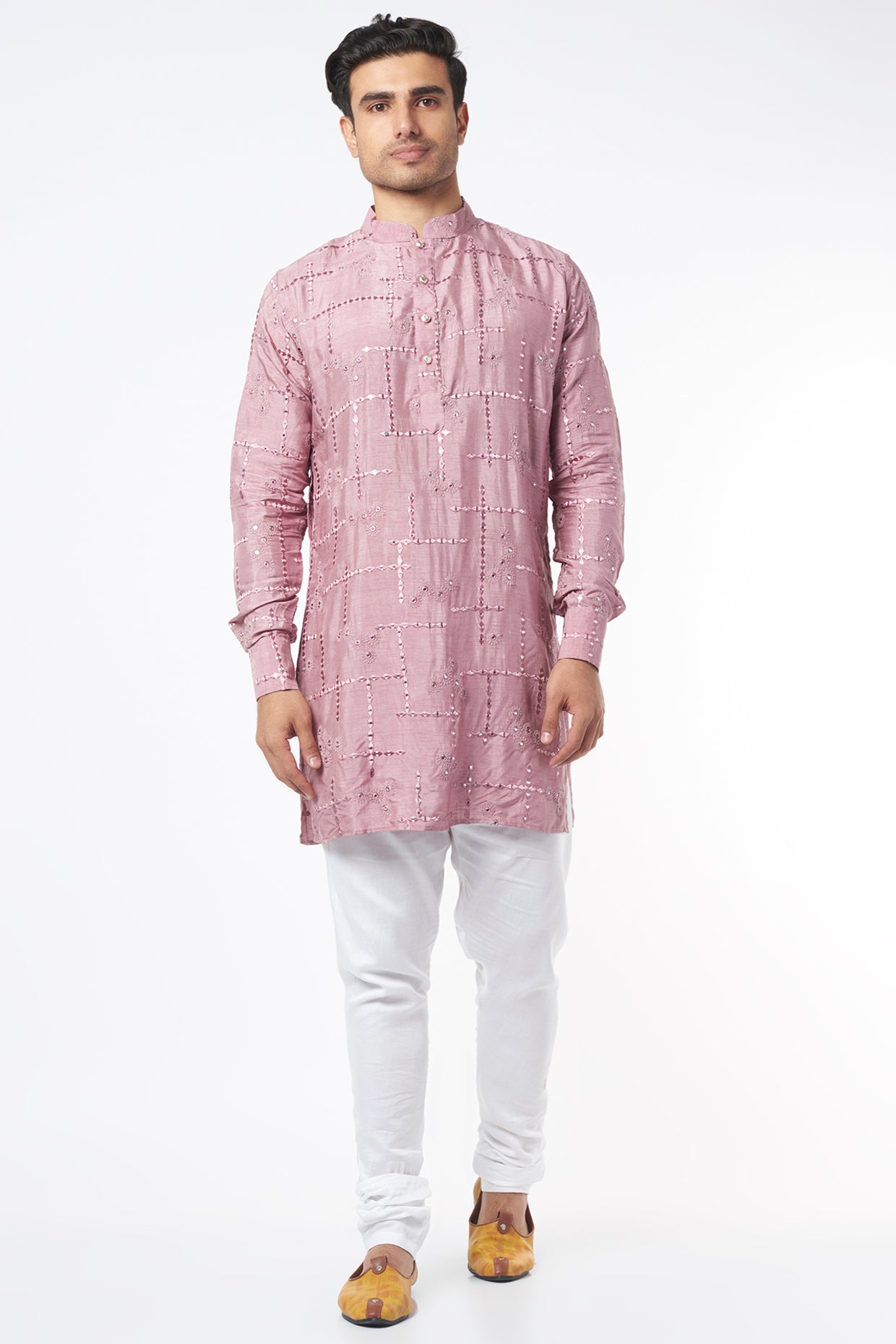 Lilac Mirror Embroidery Kurta Set - Spring Break