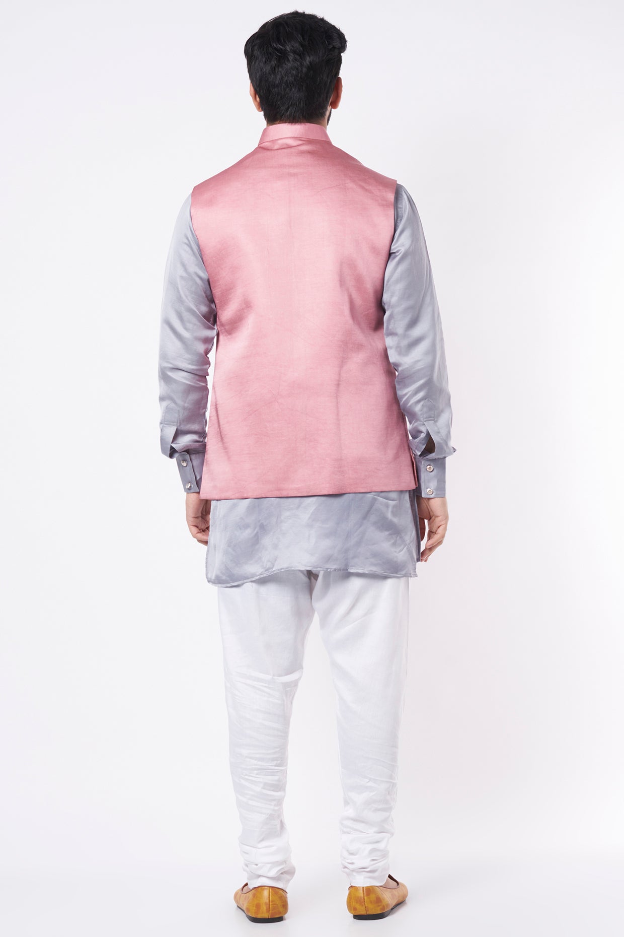 Contrast Bundi Jacket with Kurta Set - Spring Break