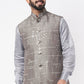 Grey Mirror Embroidered Bundi Jacket - Spring Break