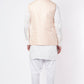 Pink Jacquard Bundi Jacket with Kurta Set - Spring Break