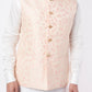 Pink Jacquard Bundi Jacket with Kurta Set - Spring Break