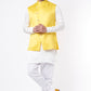 Yellow Bundi Jacket with Kurta Set - Spring Break