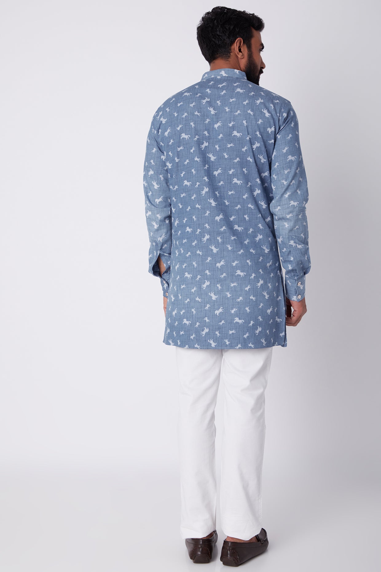 Washed Denim Kurta with Pocket - Spring Break