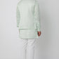 Mint Green Linen Satin Bundi Jacket With Kurta Set - Spring Break