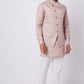 Blush Pink Linen Satin Bundi Jacket With Kurta Set - Spring Break