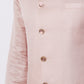Blush Pink Linen Satin Bundi Jacket With Kurta Set - Spring Break
