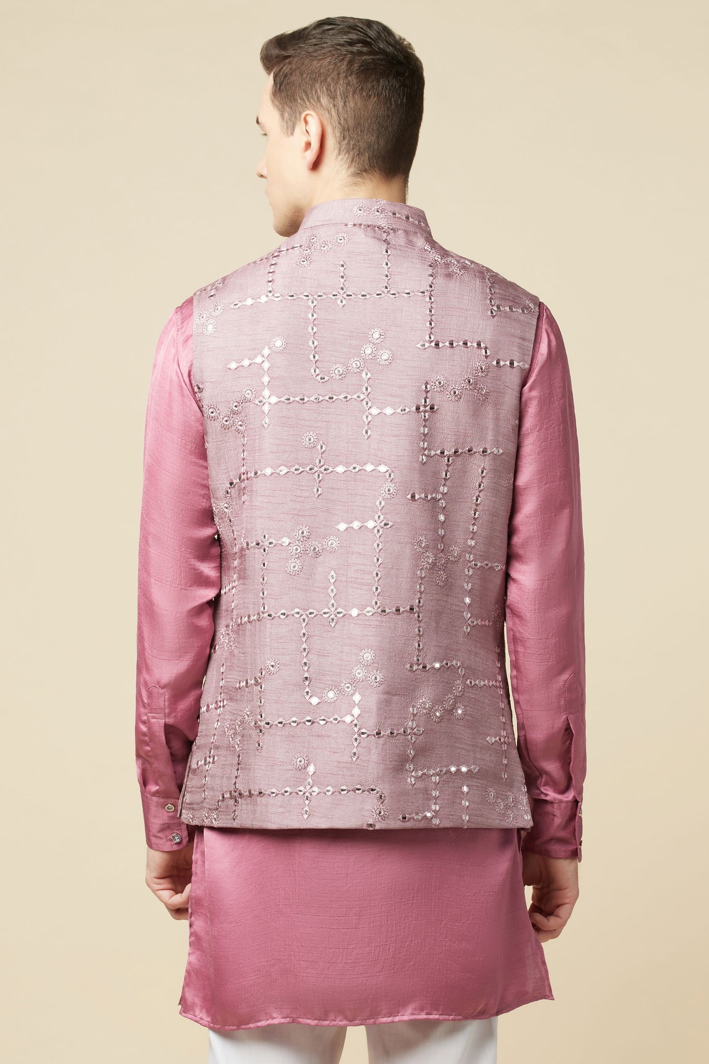 Mirror Embroidered Jacket Kurta Set - Spring Break