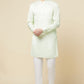 Mint Green Mirror Embroiedered Jacket Kurta Set - Spring Break