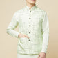 Mint Green Mirror Embroiedered Jacket Kurta Set - Spring Break