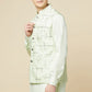 Mint Green Mirror Embroiedered Jacket Kurta Set - Spring Break