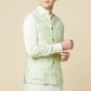 Mint Green Mirror Embroiedered Jacket Kurta Set - Spring Break