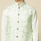 Mint Green Mirror Embroiedered Jacket Kurta Set - Spring Break