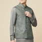 Grey Mirror Embroidered Jacket Kurta Set - Spring Break
