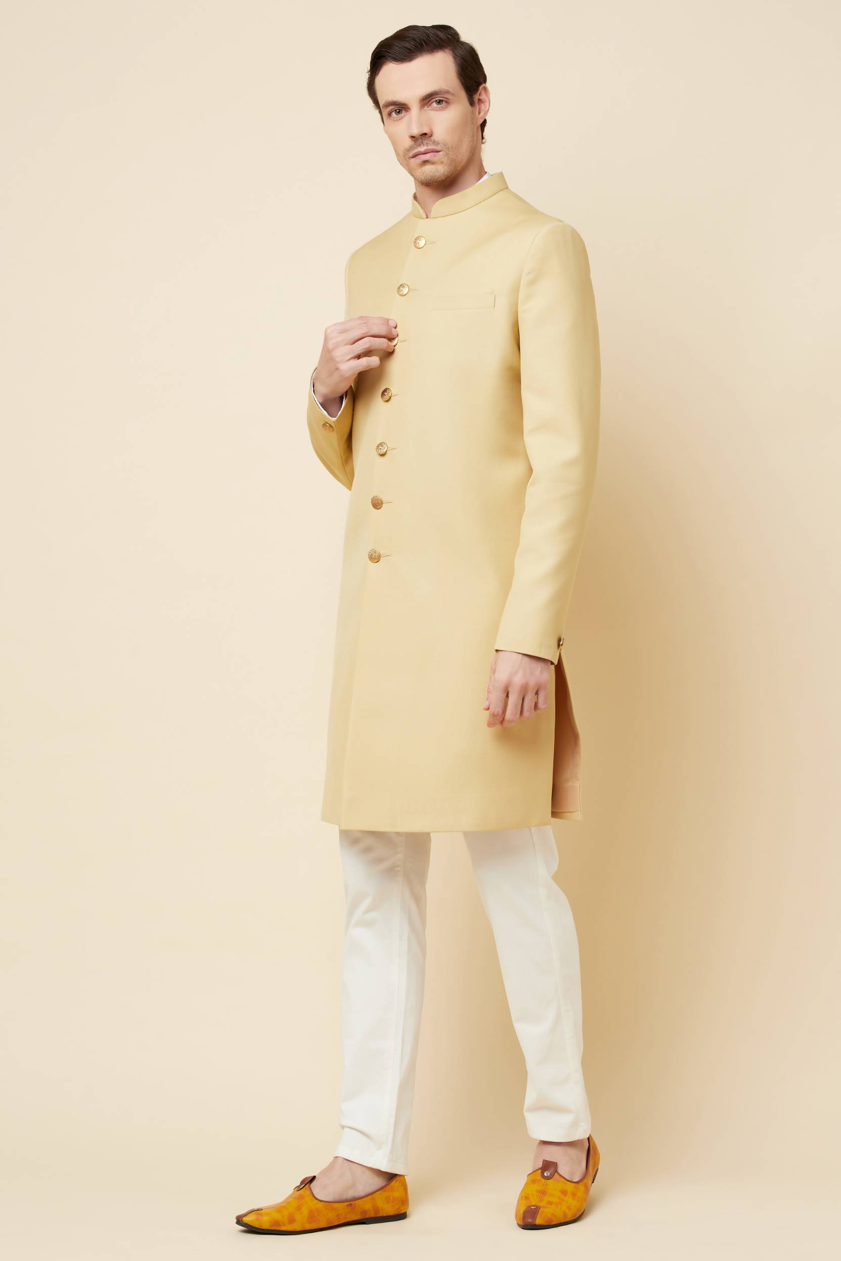 Beige Sherwani Set - Spring Break