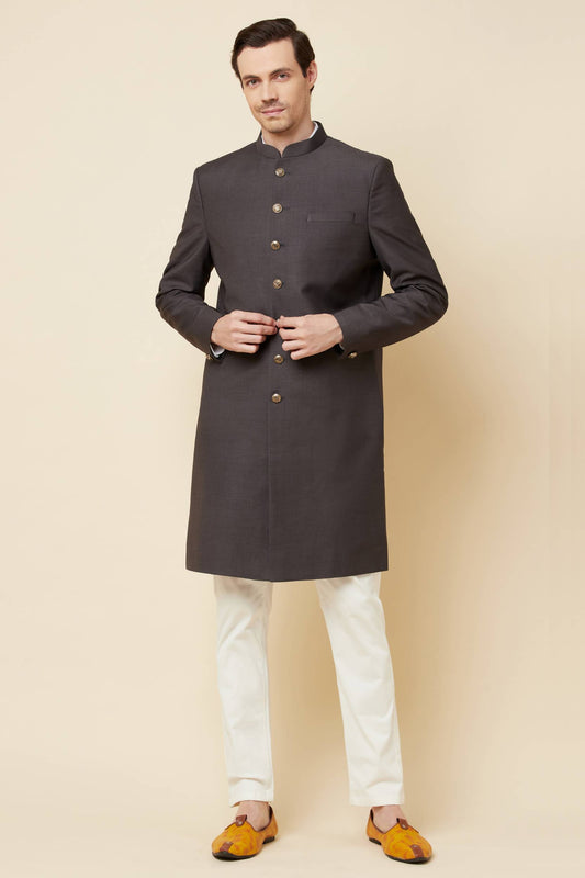 Dark Grey Sherwani Set - Spring Break