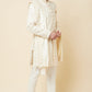 White Lucknowi Chikankari Embroidered Sherwani Set - Spring Break