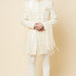 White Lucknowi Chikankari Embroidered Sherwani Set - Spring Break