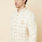 White Lucknowi Chikankari Embroidered Sherwani Set - Spring Break