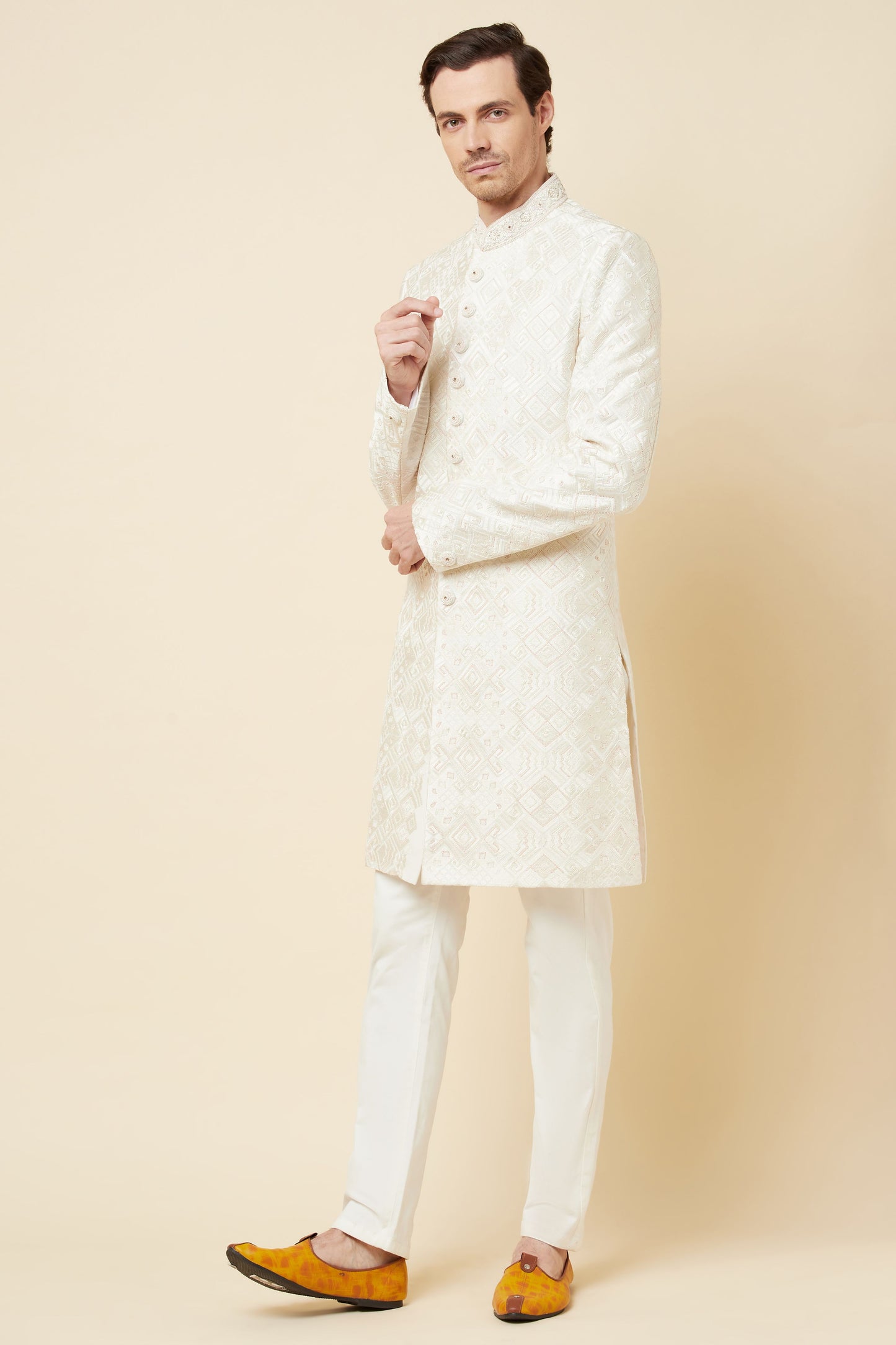 Classic Lucknowi Embroidered Sherwani Set - Spring Break