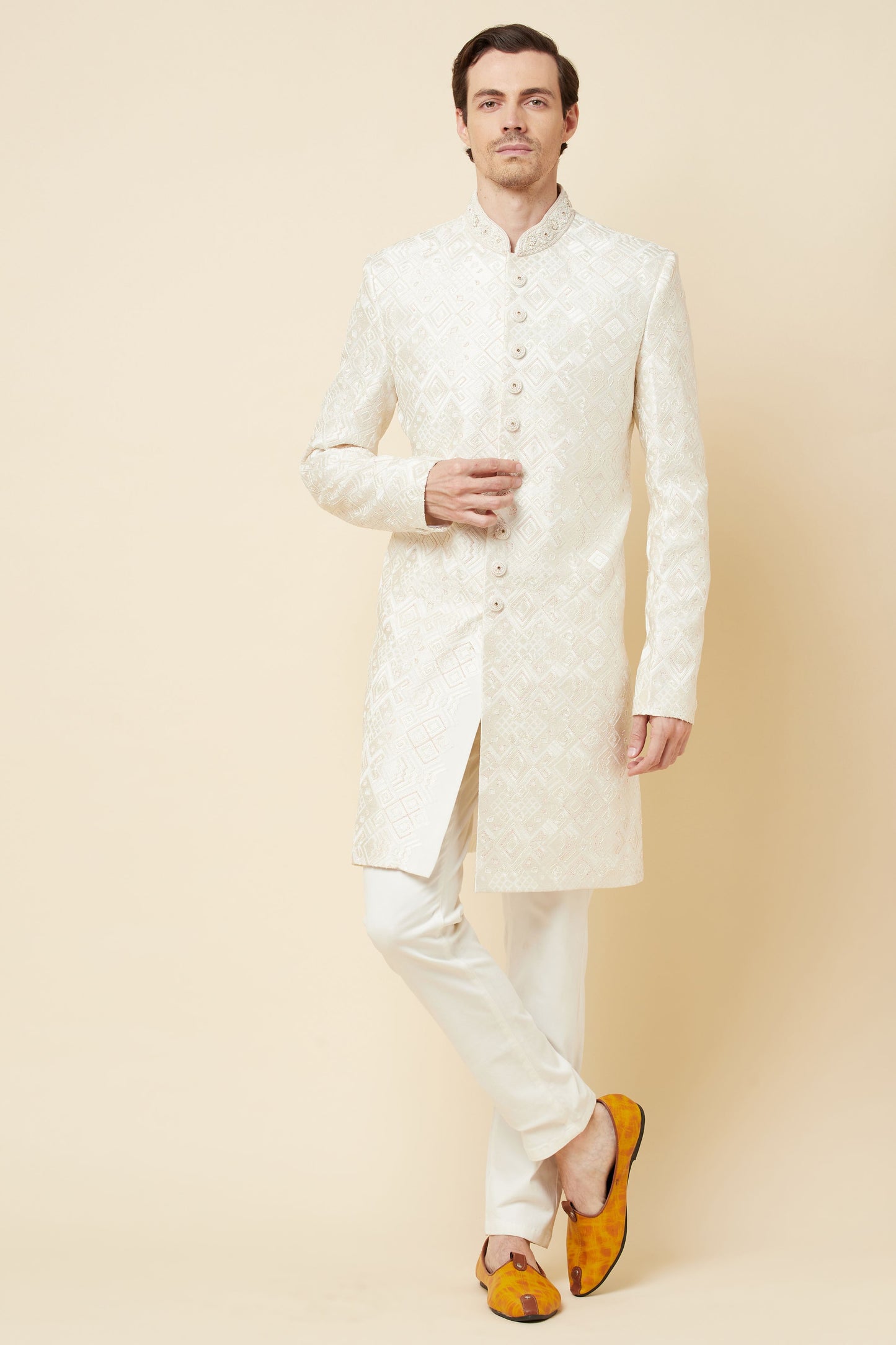 Classic Lucknowi Embroidered Sherwani Set - Spring Break