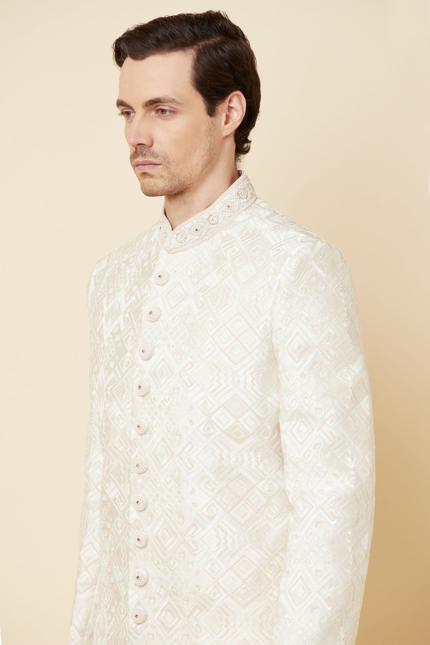 Classic Lucknowi Embroidered Sherwani Set - Spring Break